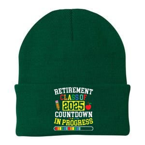 Funny Retirement Class Of 2025 Countdown In Progress Teacher Knit Cap Winter Beanie