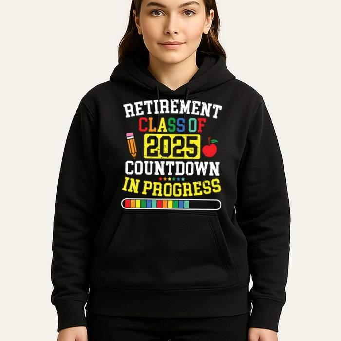 Funny Retirement Class Of 2025 Countdown In Progress Teacher Hoodie