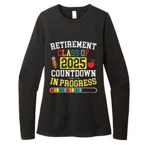 Funny Retirement Class Of 2025 Countdown In Progress Teacher Womens CVC Long Sleeve Shirt