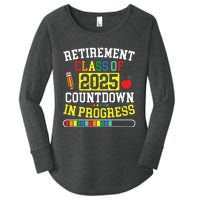 Funny Retirement Class Of 2025 Countdown In Progress Teacher Women's Perfect Tri Tunic Long Sleeve Shirt