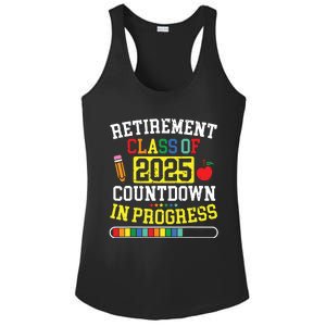 Funny Retirement Class Of 2025 Countdown In Progress Teacher Ladies PosiCharge Competitor Racerback Tank