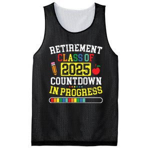 Funny Retirement Class Of 2025 Countdown In Progress Teacher Mesh Reversible Basketball Jersey Tank