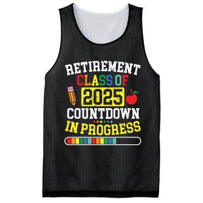 Funny Retirement Class Of 2025 Countdown In Progress Teacher Mesh Reversible Basketball Jersey Tank