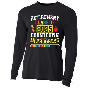 Funny Retirement Class Of 2025 Countdown In Progress Teacher Cooling Performance Long Sleeve Crew