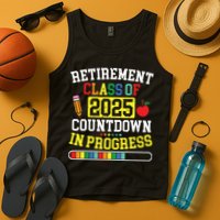 Funny Retirement Class Of 2025 Countdown In Progress Teacher Tank Top