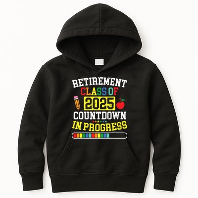 Funny Retirement Class Of 2025 Countdown In Progress Teacher Kids Hoodie
