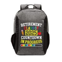 Funny Retirement Class Of 2025 Countdown In Progress Teacher Vector Backpack