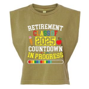 Funny Retirement Class Of 2025 Countdown In Progress Teacher Garment-Dyed Women's Muscle Tee