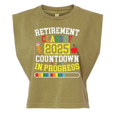Funny Retirement Class Of 2025 Countdown In Progress Teacher Garment-Dyed Women's Muscle Tee