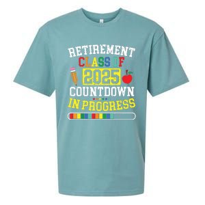 Funny Retirement Class Of 2025 Countdown In Progress Teacher Sueded Cloud Jersey T-Shirt