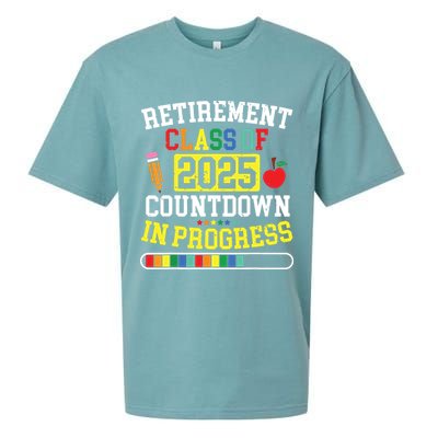 Funny Retirement Class Of 2025 Countdown In Progress Teacher Sueded Cloud Jersey T-Shirt