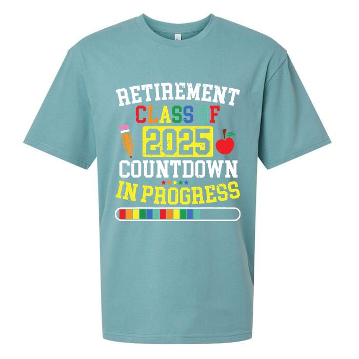 Funny Retirement Class Of 2025 Countdown In Progress Teacher Sueded Cloud Jersey T-Shirt