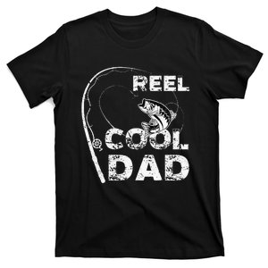 Funny Reel Cool Dad Fishing Daddy Fathers Day T-Shirt