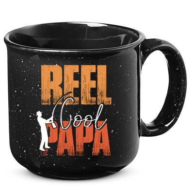 Fishing Reel Cool Papa Fisher Daddy Father's Day Gift 15oz Campfire Ceramic Mug