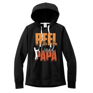 Fishing Reel Cool Papa Fisher Daddy Father's Day Gift Women's Fleece Hoodie