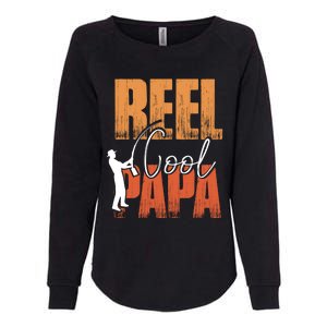 Fishing Reel Cool Papa Fisher Daddy Father's Day Gift Womens California Wash Sweatshirt