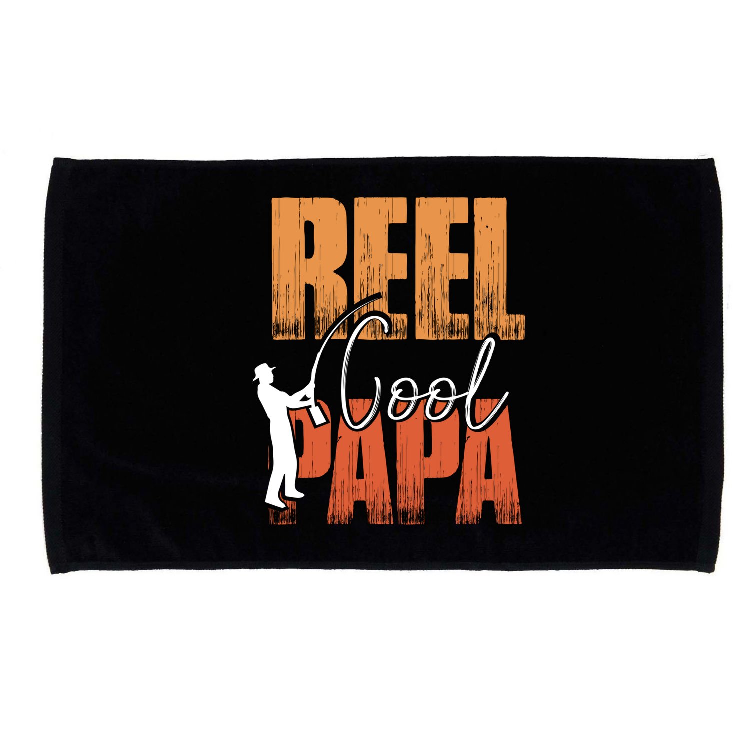 Fishing Reel Cool Papa Fisher Daddy Father's Day Gift Microfiber Hand Towel