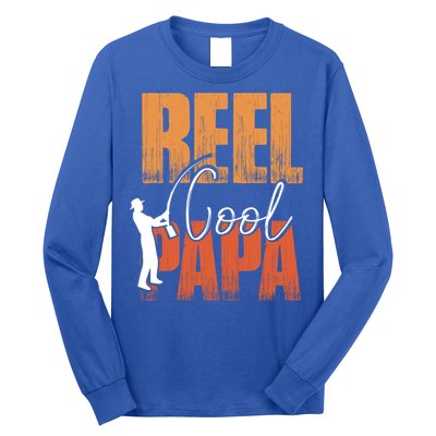Fishing Reel Cool Papa Fisher Daddy Father's Day Gift Long Sleeve Shirt