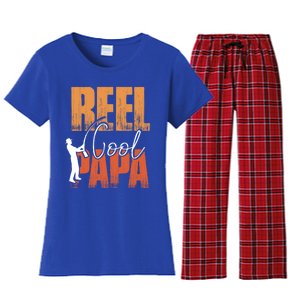 Fishing Reel Cool Papa Fisher Daddy Father's Day Gift Women's Flannel Pajama Set