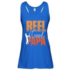 Fishing Reel Cool Papa Fisher Daddy Father's Day Gift Ladies Essential Flowy Tank