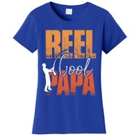 Fishing Reel Cool Papa Fisher Daddy Father's Day Gift Women's T-Shirt