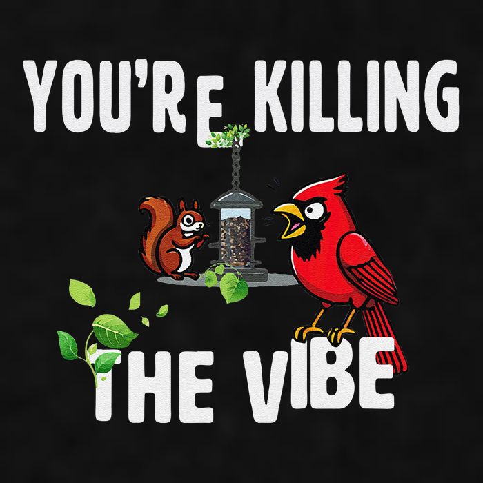 Funny Red Cardinal Squirrel Feeder Bird Watcher Killing Vibe Ladies PosiCharge Tri-Blend Wicking Tank
