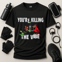 Funny Red Cardinal Squirrel Feeder Bird Watcher Killing Vibe Performance Shirt