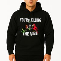 Funny Red Cardinal Squirrel Feeder Bird Watcher Killing Vibe Hoodie