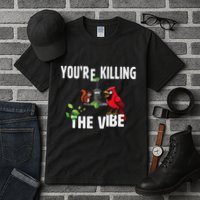 Funny Red Cardinal Squirrel Feeder Bird Watcher Killing Vibe Tall T-Shirt