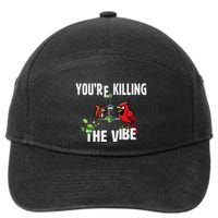 Funny Red Cardinal Squirrel Feeder Bird Watcher Killing Vibe 7-Panel Snapback Hat