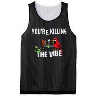 Funny Red Cardinal Squirrel Feeder Bird Watcher Killing Vibe Mesh Reversible Basketball Jersey Tank