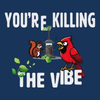 Funny Red Cardinal Squirrel Feeder Bird Watcher Killing Vibe Infant Baby Jersey Bodysuit