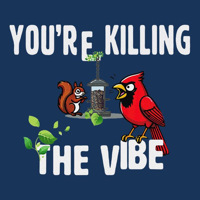 Funny Red Cardinal Squirrel Feeder Bird Watcher Killing Vibe Infant Baby Jersey Bodysuit