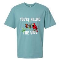 Funny Red Cardinal Squirrel Feeder Bird Watcher Killing Vibe Sueded Cloud Jersey T-Shirt