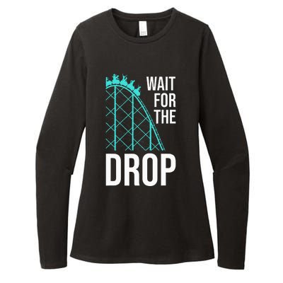 Funny Roller Coaster Designs Amusement Park Womens CVC Long Sleeve Shirt