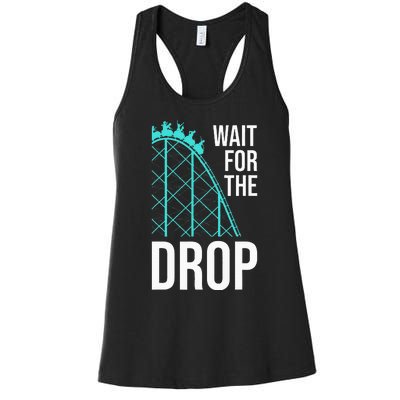 Funny Roller Coaster Designs Amusement Park Women's Racerback Tank