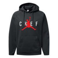 Funny Restaurant Chef Jumping Chef Knife Performance Fleece Hoodie