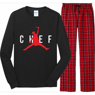 Funny Restaurant Chef Jumping Chef Knife Long Sleeve Pajama Set