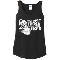 Funny Retro Christmas Santa IM Only Here For The HoS Ladies Essential Tank