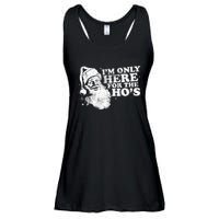 Funny Retro Christmas Santa IM Only Here For The HoS Ladies Essential Flowy Tank