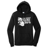 Funny Retro Christmas Santa IM Only Here For The HoS Women's Pullover Hoodie