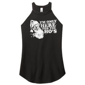 Funny Retro Christmas Santa IM Only Here For The HoS Women's Perfect Tri Rocker Tank