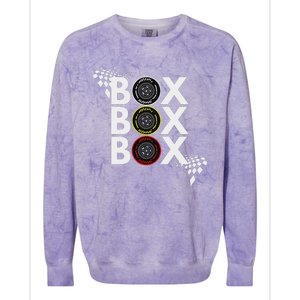 Formula Racing Car Box Box Box Radio Call To Pitbox Car Race Colorblast Crewneck Sweatshirt