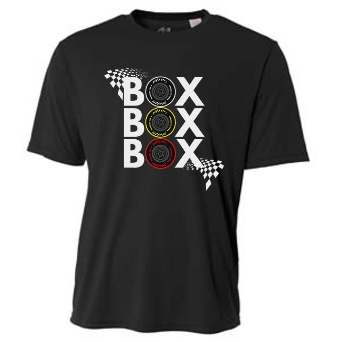 Formula Racing Car Box Box Box Radio Call To Pitbox Car Race Cooling Performance Crew T-Shirt