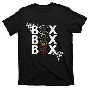 Formula Racing Car Box Box Box Radio Call To Pitbox Car Race T-Shirt