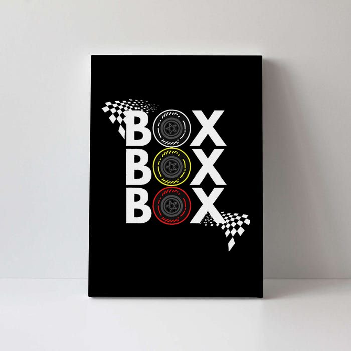 Formula Racing Car Box Box Box Radio Call To Pitbox Car Race Canvas