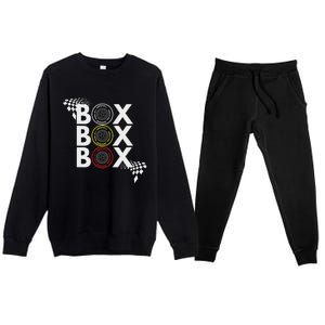 Formula Racing Car Box Box Box Radio Call To Pitbox Car Race Premium Crewneck Sweatsuit Set