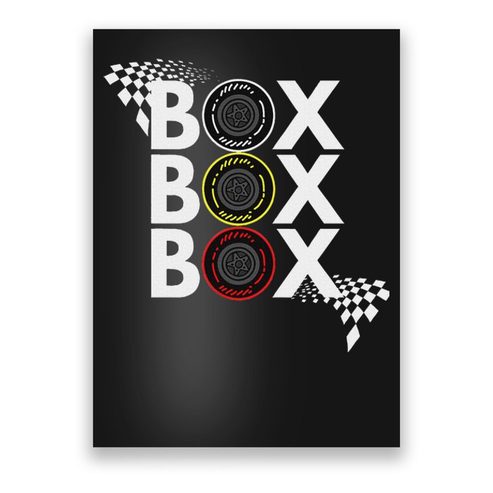 Formula Racing Car Box Box Box Radio Call To Pitbox Car Race Poster