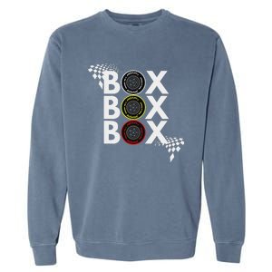 Formula Racing Car Box Box Box Radio Call To Pitbox Car Race Garment-Dyed Sweatshirt