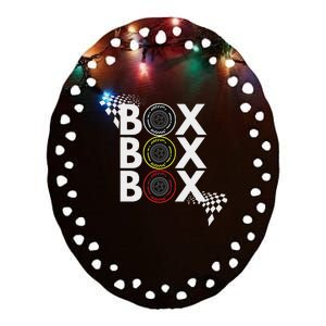 Formula Racing Car Box Box Box Radio Call To Pitbox Car Race Ceramic Oval Ornament